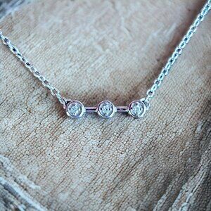ELSIE MAY Bezel Diamond Necklace